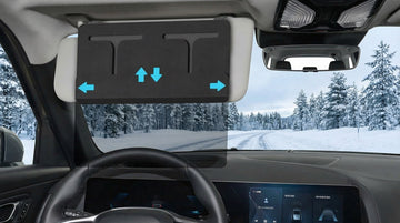Polarized Car Sun Visor Extender Upgraded Polarized Visor Extender Sun Blocker UV400 Universal Visor Extension for Car Adjustable Sun Visor Glare UV Protector-Black
