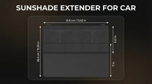 Polarized Car Sun Visor Extender Upgraded Polarized Visor Extender Sun Blocker UV400 Universal Visor Extension for Car Adjustable Sun Visor Glare UV Protector-Black
