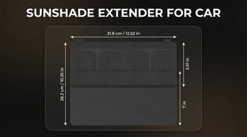 Polarized Car Sun Visor Extender Upgraded Polarized Visor Extender Sun Blocker UV400 Universal Visor Extension for Car Adjustable Sun Visor Glare UV Protector-Black - 0