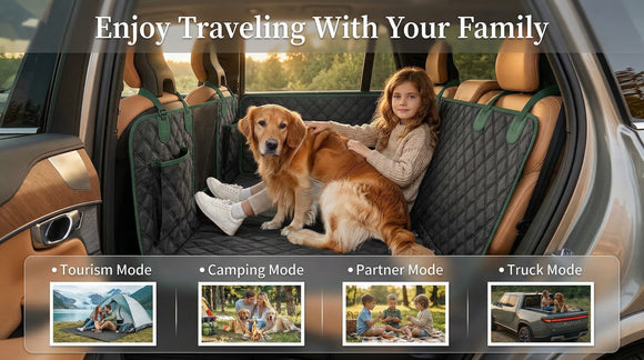 Dog Car Seat Cover for Back Seat Hard Bottom Car Seat Cover for Dogs with Door Protectors for Traveling and Camping with Pets Dog Car Seat Waterproof and Scratch-Resistant Suitable for Cars