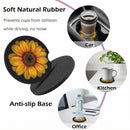 2 Pcs Car Cup Coasters Sunflower Universal Non-Slip Rubber Car Coasters for Cup Holders 2.75 inch Car Interior Accessories for Women-6