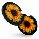 2 Pcs Car Cup Coasters Sunflower Universal Non-Slip Rubber Car Coasters for Cup Holders 2.75 inch Car Interior Accessories for Women-3