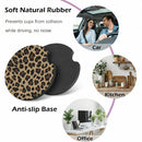 2 Pcs Car Cup Coasters Brown Cheetah Print Universal Non-Slip Rubber Car Coasters for Cup Holders 2.75 inch Car Interior Accessories for Women-5