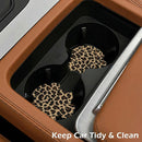 2 Pcs Car Cup Coasters Brown Cheetah Print Universal Non-Slip Rubber Car Coasters for Cup Holders 2.75 inch Car Interior Accessories for Women-4