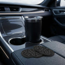 2 Pcs Car Cup Coasters Black Leopard Print Universal Non-Slip Rubber Car Coasters for Cup Holders 2.75 inch Car Interior Accessories for Women-1