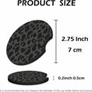 2 Pcs Car Cup Coasters Black Leopard Print Universal Non-Slip Rubber Car Coasters for Cup Holders 2.75 inch Car Interior Accessories for Women-5