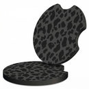 2 Pcs Car Cup Coasters Black Leopard Print Universal Non-Slip Rubber Car Coasters for Cup Holders 2.75 inch Car Interior Accessories for Women-4