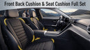 Car Seat Cushion with Back Support Pillow Comfy Lumbar Support & Seat Cushion Memory Foam Driving Pillow for Back-Sciatica Pain Relief Auto Pad Suitable for Car Truck SUV - Black-6