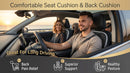 Car Seat Cushion with Back Support Pillow Comfy Lumbar Support & Seat Cushion Memory Foam Driving Pillow for Back-Sciatica Pain Relief Auto Pad Suitable for Car Truck SUV - Black-4