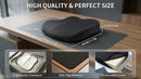 Wedge Car Seat Cushions for Driving Adult Booster Seat Cushion for Car Truck Driver Memory Foam Butt Cushion for Office Chair Wheelchair Home Cloth Black-4