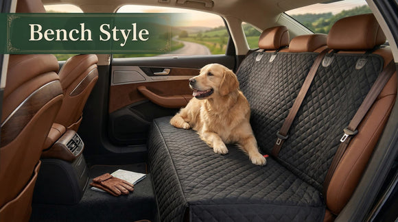 Honest Back Seat Extender for Dogs - Dog Car Hammock with Hard Bottom 400lbs Capacity Waterproof Standard Black