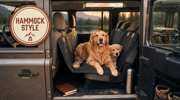 Honest Back Seat Extender for Dogs - Dog Car Hammock with Hard Bottom 400lbs Capacity Waterproof Standard Black