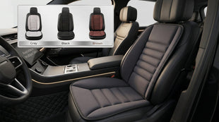 Car Seat Cushion with Back Support Pillow Comfy Lumbar Support & Seat Cushion Memory Foam Driving Pillow for Back-Sciatica Pain Relief Auto Pad Suitable for Car Truck SUV - Dark Grey