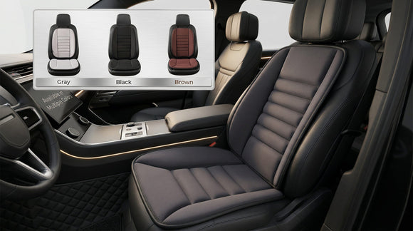 Car Seat Cushion with Back Support Pillow Comfy Lumbar Support & Seat Cushion Memory Foam Driving Pillow for Back-Sciatica Pain Relief Auto Pad Suitable for Car Truck SUV - Dark Grey