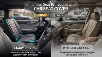 Car Seat Cushion with Back Support Pillow Comfy Lumbar Support & Seat Cushion Memory Foam Driving Pillow for Back-Sciatica Pain Relief Auto Pad Suitable for Car Truck SUV - Dark Grey - 0