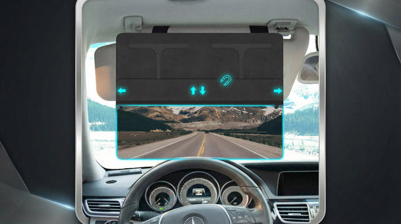 Car Visor Extender Sun Blocker Polarized Sunvisor Extension with Removable Magnetic PC Lens Anti Glare Car Visor Extended for Safe Driving Universal for SUV Family Automotive Black