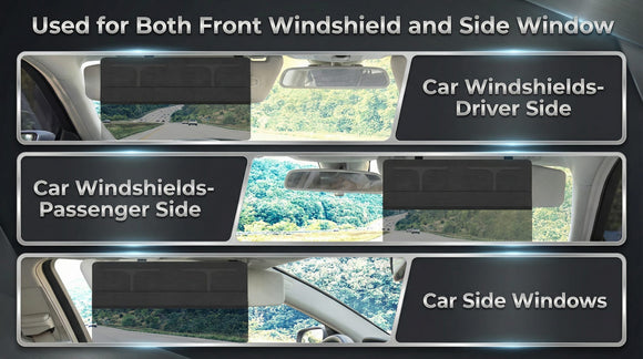 Car Visor Extender Sun Blocker Polarized Sunvisor Extension with Removable Magnetic PC Lens Anti Glare Car Visor Extended for Safe Driving Universal for SUV Family Automotive Black