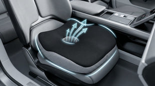 Car Seat Cushion Ergonomic Memory Foam Car Cushion for Sciatica Pain Relief Larger Driving Seat Pillow for Short Drivers on Long Drives - Butt Pillow for Truck Office Wheelchair - Black&Gray