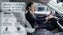 Car Seat Cushion Ergonomic Memory Foam Car Cushion for Sciatica Pain Relief Larger Driving Seat Pillow for Short Drivers on Long Drives - Butt Pillow for Truck Office Wheelchair - Black&Gray-2