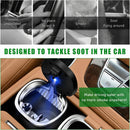 Car Ashtray Detachable Stainless Steel Smokeless Ash Tray with LED Blue Light Auto Ashtray with Lid Smell Proof Weed for Most Vehicles Universal Interior Car Accessories-6