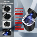 Car Ashtray Detachable Stainless Steel Smokeless Ash Tray with LED Blue Light Auto Ashtray with Lid Smell Proof Weed for Most Vehicles Universal Interior Car Accessories-5