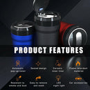 Car Ashtray Portable Smokeless Cylinder Cup Holder Ash Tray Smokeless Auto Ash Tray with Lid & LED Blue Light for Most Vehicles Universal Interior Car Accessories (Red Small)-5