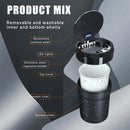 Car Ashtray Portable Smokeless Cylinder Cup Holder Ash Tray Smokeless Auto Ash Tray with Lid & LED Blue Light for Most Vehicles Universal Interior Car Accessories (Red Small)-3
