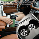 4 PCS Cow Print Car Cup Coaster 2.75 Inch Anti-Slip Auto Cup Holder Insert Coaster Anti Slip Bling Cup Mats with Flower Pattern Universal Interior Car Accessories (Cow Print)-5
