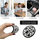 4 PCS Cow Print Car Cup Coaster 2.75 Inch Anti-Slip Auto Cup Holder Insert Coaster Anti Slip Bling Cup Mats with Flower Pattern Universal Interior Car Accessories (Cow Print)-4