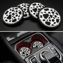 4 PCS Cow Print Car Cup Coaster 2.75 Inch Anti-Slip Auto Cup Holder Insert Coaster Anti Slip Bling Cup Mats with Flower Pattern Universal Interior Car Accessories (Cow Print)-3