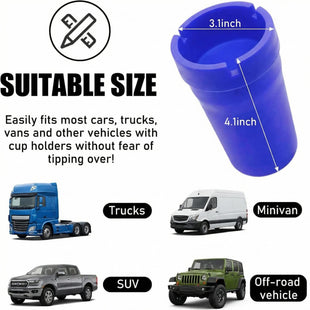 Car Ashtray Smokeless Smellproof Self-Extinguishing Auto Ashtray Portable Mini Vehicle Cigarette Trash Can for Home Office Universal Car Ashtray Fits Most Cup Holder (Blue)
