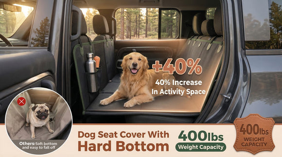Back Seat Extender for Dogs Waterproof Dog Car Seat Cover for Back Seat with Hard Bottom 2025 Upgraded Material Anti Scratch Safer Easy to Use and Clean Holds 400lbs