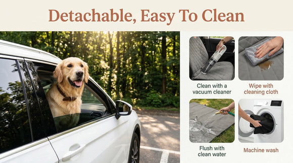 Back Seat Extender for Dogs Waterproof Dog Car Seat Cover for Back Seat with Hard Bottom 2025 Upgraded Material Anti Scratch Safer Easy to Use and Clean Holds 400lbs