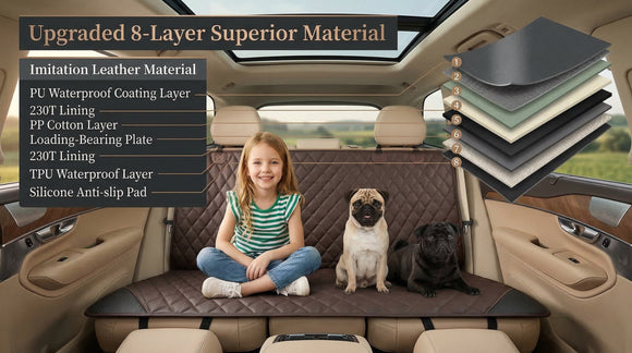 Back Seat Extender for Dogs Waterproof Dog Car Seat Cover for Back Seat with Hard Bottom 2025 Upgraded Material Anti Scratch Safer Easy to Use and Clean Holds 400lbs