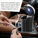 Car Ashtray with Lid Rechargeable Stainless Auto Ashtray with LED Light Indicator Portable Smell-Proof Ashtray Cup with Lid & Detachable Cigarette Lighter Car Accessories (Silver)-4