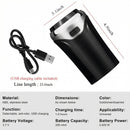 Car Ashtray with Lid Rechargeable Stainless Auto Ashtray with LED Light Indicator Portable Smell-Proof Ashtray Cup with Lid & Detachable Cigarette Lighter Car Accessories (Silver)-3