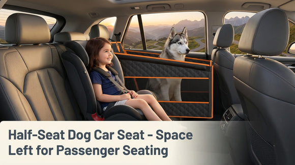 Dog Car Seat for Large Dogs Back Seat Extender for Dogs Foldable Pet Car Seat with Waterproof Oxford Fabric and Non-Slip Bottom All-Around Protection and Strong Support