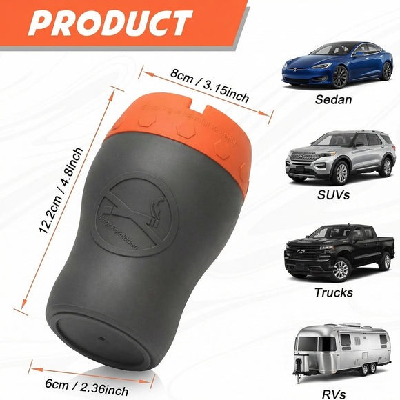Car Silicone Ashtray Auto Ash Tray Smokeless Drop-Proof & Unbreakable Anti-Ash Splash Vehicle Cigarette Ashtray for Home Outside Office Car Accessories(Orange)