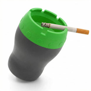 Car Silicone Ashtray Auto Ash Tray Smokeless Drop-Proof & Unbreakable Anti-Ash Splash Vehicle Cigarette Ashtray for Home Outside Office Car Accessories (Green)