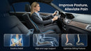 Gel Wedge Car Seat Cushion for Driving Relieves Tailbone Pain Composite Gel Memory Foam for Cool & Support Comfort Ergonomic Car Seat Pillow Elevated Back for Wider Vision Anti-Slip Design-3