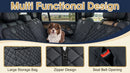 Waterproof Dog Car Seat Cover for Back Seat - Durable Scratch Proof Pet Hammock with Nonslip Design & Storage Pockets Fits Cars SUVs Trucks- S Black-6