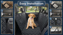 Waterproof Dog Car Seat Cover for Back Seat - Durable Scratch Proof Pet Hammock with Nonslip Design & Storage Pockets Fits Cars SUVs Trucks- S Black-5