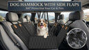 Dog Back Seat Cover Waterproof Scratch Proof Nonslip Dog Hammock for Car Car Seat Cover for Back Seat with Sanitary Pad Mesh & Pocket for Cars SUVs and Trucks - S Black/Orange-7