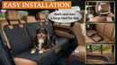 Dog Back Seat Cover Waterproof Scratch Proof Nonslip Dog Hammock for Car Car Seat Cover for Back Seat with Sanitary Pad Mesh & Pocket for Cars SUVs and Trucks - S Black/Orange-3
