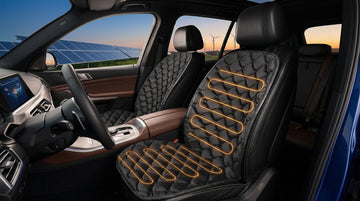 Driver Or Passenger Car Seat Cushion for Full Back and Seat-Black