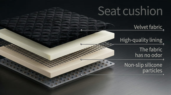 Driver Or Passenger Car Seat Cushion for Full Back and Seat-Black