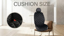 Driver Or Passenger Car Seat Cushion for Full Back and Seat-Black-4