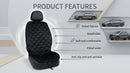 Driver Or Passenger Car Seat Cushion for Full Back and Seat-Black-2