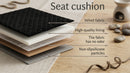 Driver and Passenger Car Seat Cushion for Full Back and Seat-Black-5