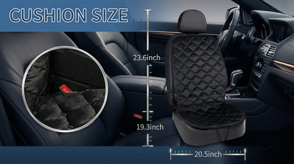 Driver and Passenger Car Seat Cushion for Full Back and Seat-Black